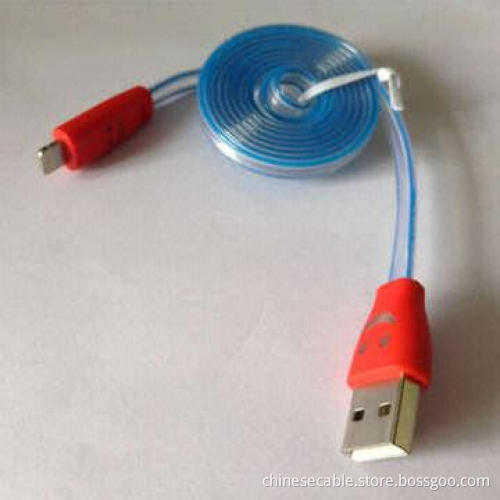 Colorful Smiling USB Cable with LED Light